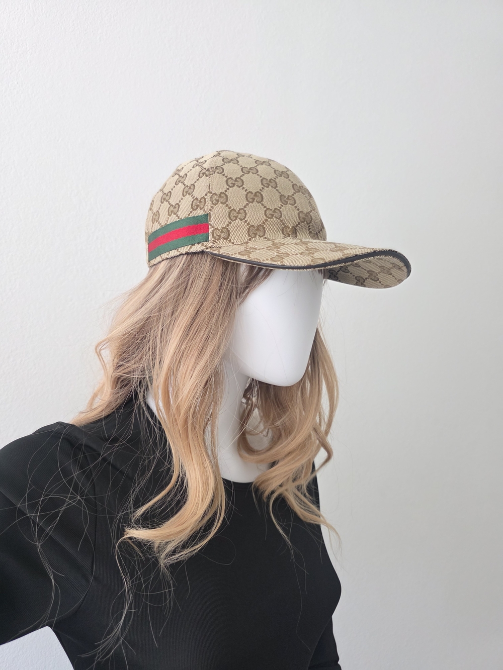 Auth Gucci Supreme Sherry Line Baseball Cap